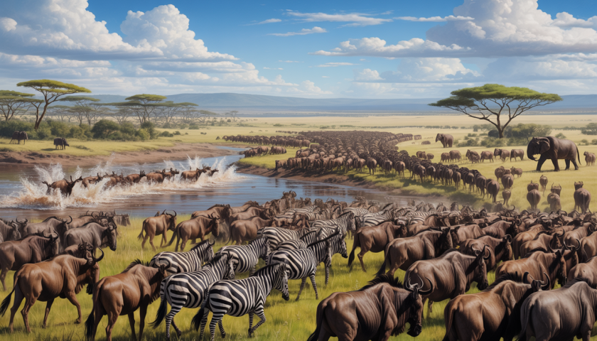 partez à l’aventure au serengeti et découvrez la plus grande migration animale au monde. un spectacle naturel fascinant où des millions d’animaux traversent la savane africaine. préparez votre voyage pour vivre une expérience inoubliable au cœur de la vie sauvage.