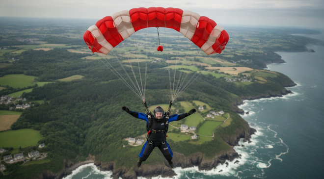vivez une expérience unique en bretagne avec un saut en parachute plein d'adrénaline. découvrez des paysages époustouflants et ressentez des sensations fortes inoubliables au cœur de cette région authentique.