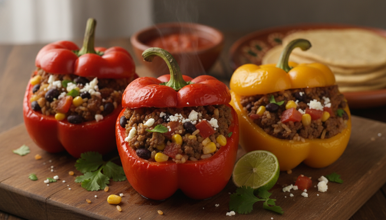 découvrez notre recette de poivrons farcis aux saveurs authentiques du mexique, un délice coloré et savoureux qui ravira vos papilles.