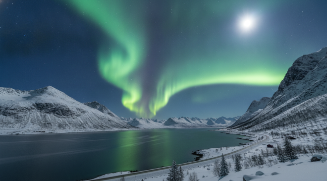 découvrez la beauté magique des aurores boréales illuminant le ciel nocturne de tromsø, en norvège, un spectacle naturel à ne pas manquer.